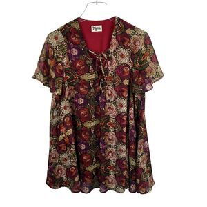 Show Me Your Mumu Tunic Dress XS Womens Rancho Vista Multicolor Print Mini Lined